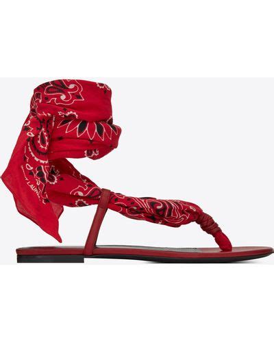 ysl bandana sandals